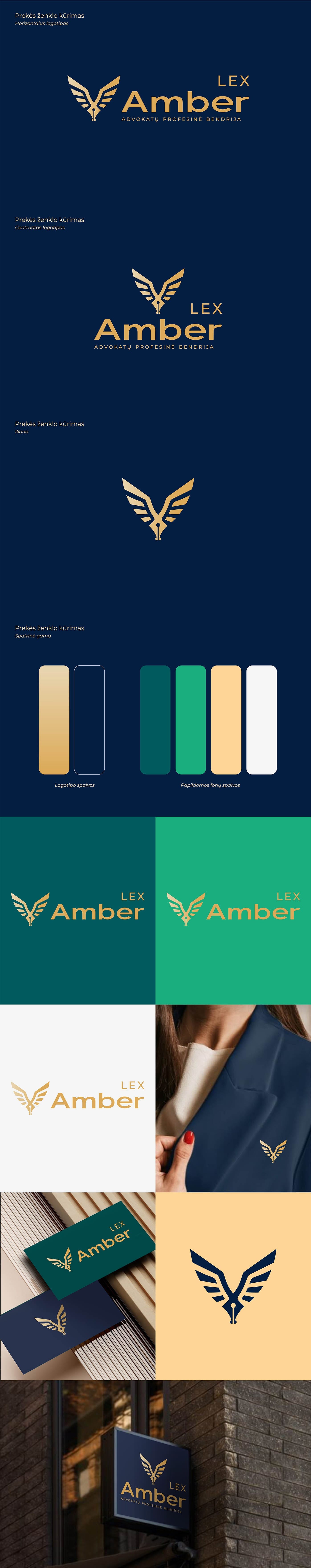 nuotraukoje Amber Lex prekės ženklo katalogas