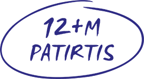 daugiau nei 12 metu patirtis