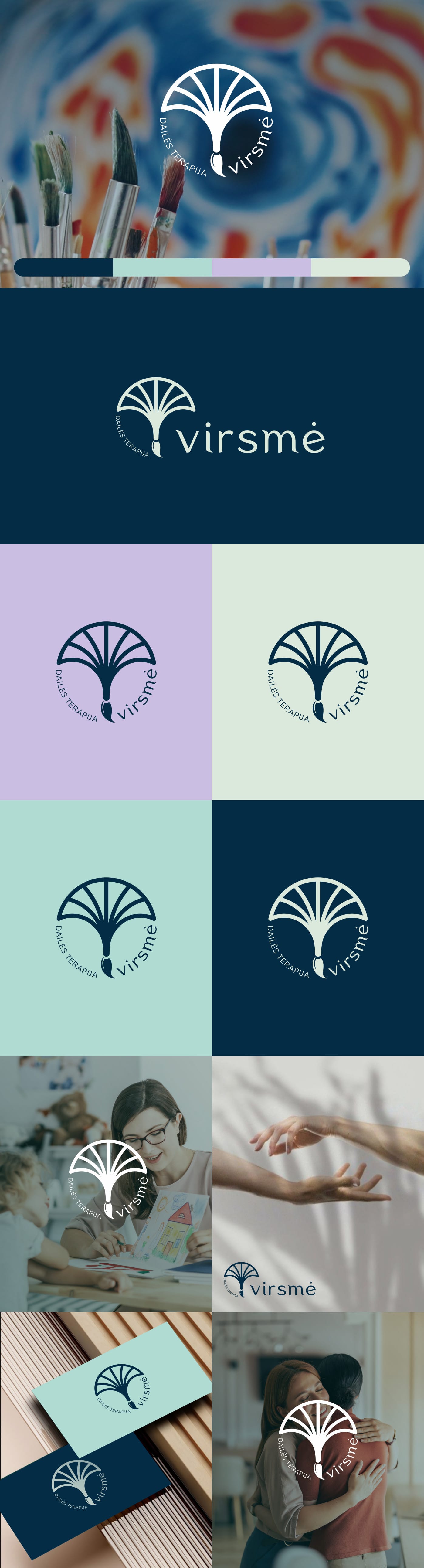 Virsmė dailės terapija prekės ženklo kūrimas_ logotipas